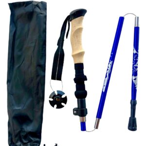 Ultralight Foldable Trekking Pole fully extended on a trail