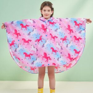 SaphiRose Lightweight Kids Rain Poncho Nairobi