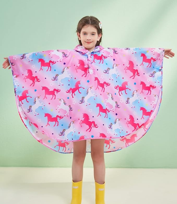 SaphiRose Lightweight Kids Rain Poncho Nairobi