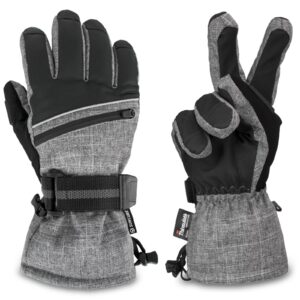 Thinsulate waterproof hiking gloves displayed with mountain gear