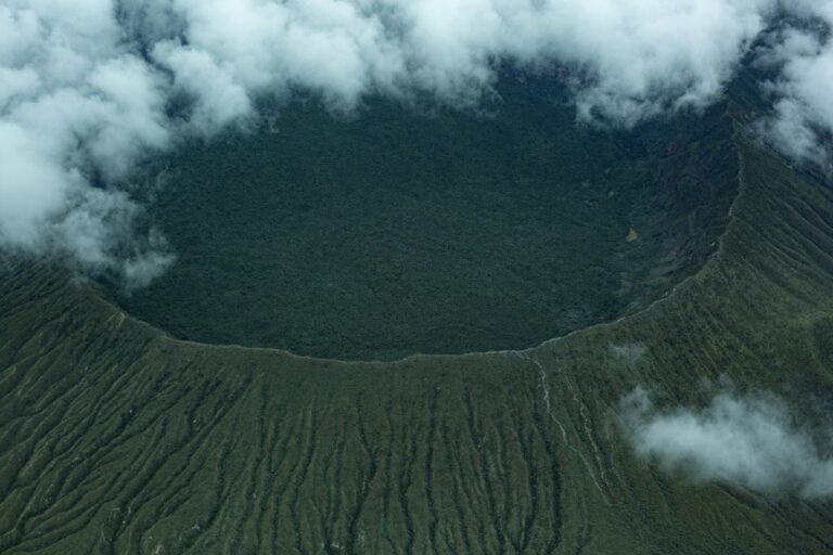 Where to buy hiking boots in Nairobi – aerial view of the volcanic crater at Mount Longonot National Park